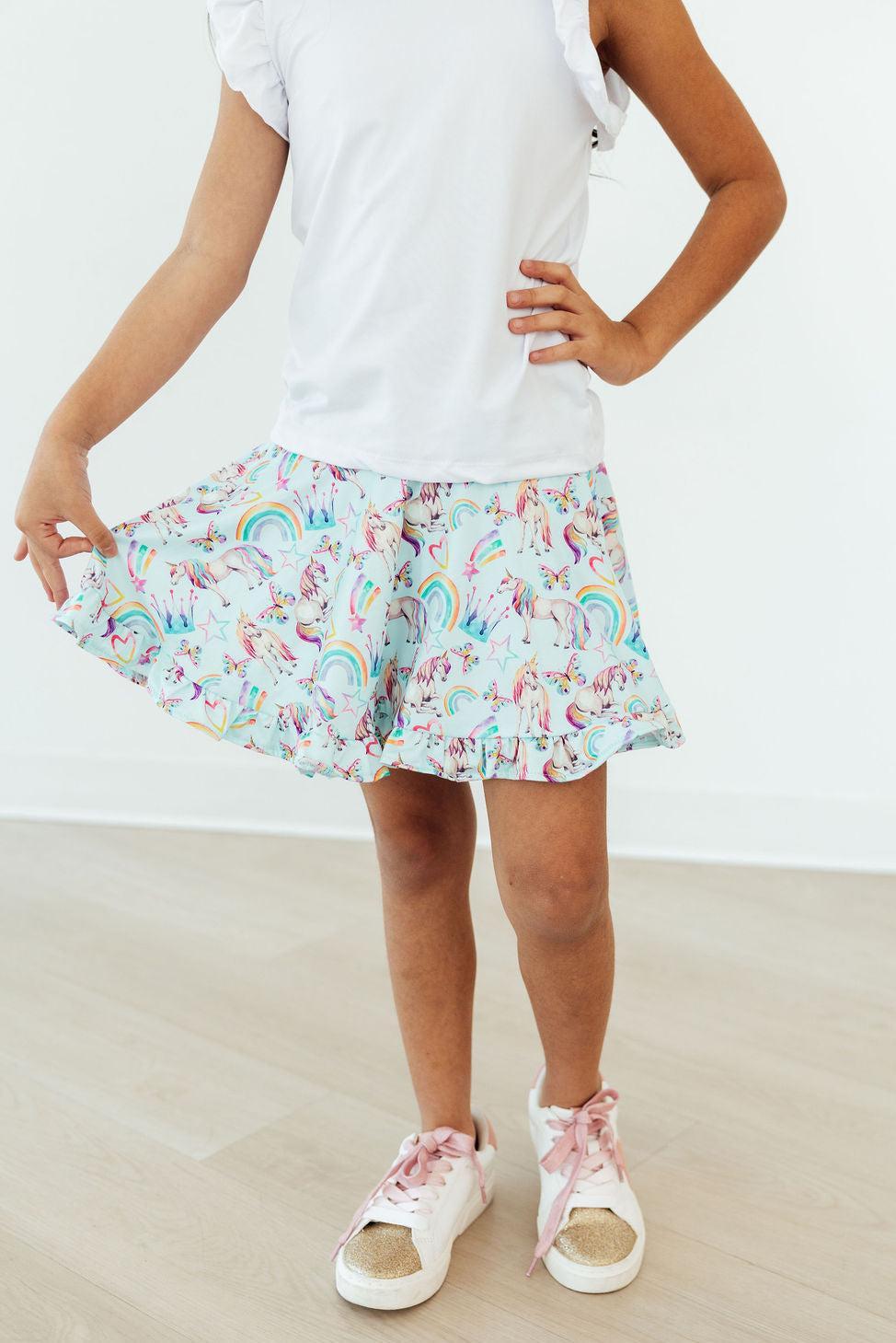 Unicorn Queen Ruffle Twirl Skort